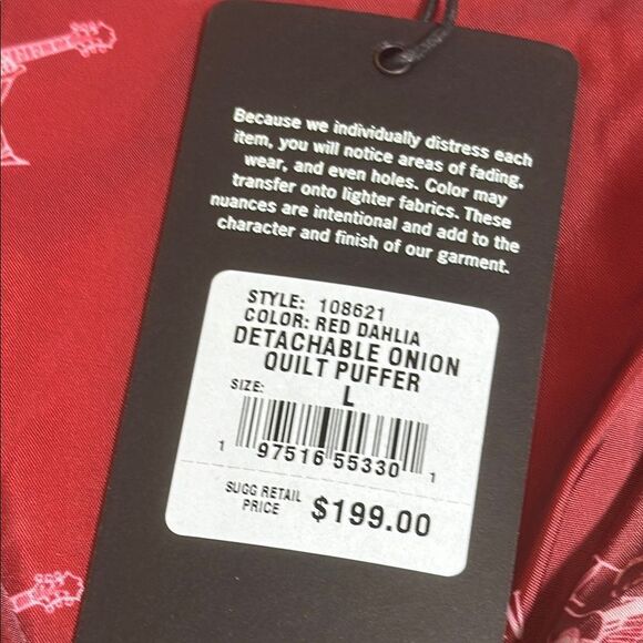 True Religion Red Quilted Puffer Jacket - Picture 5 of 13